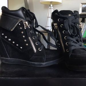 Wedge sneaker heels